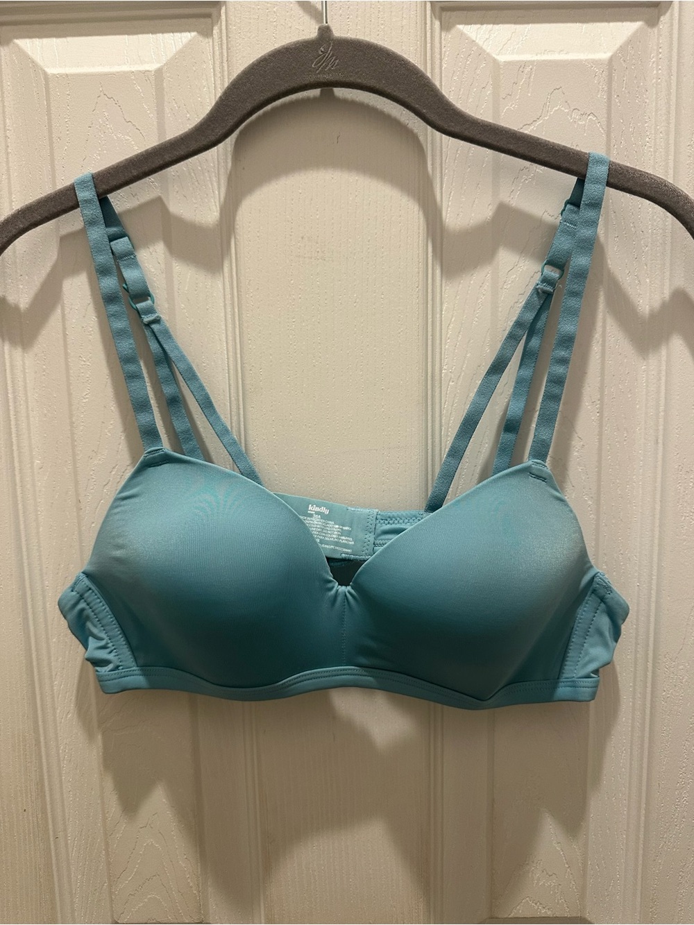 Strappy Light Teal Everyday Bra with Double Side Straps